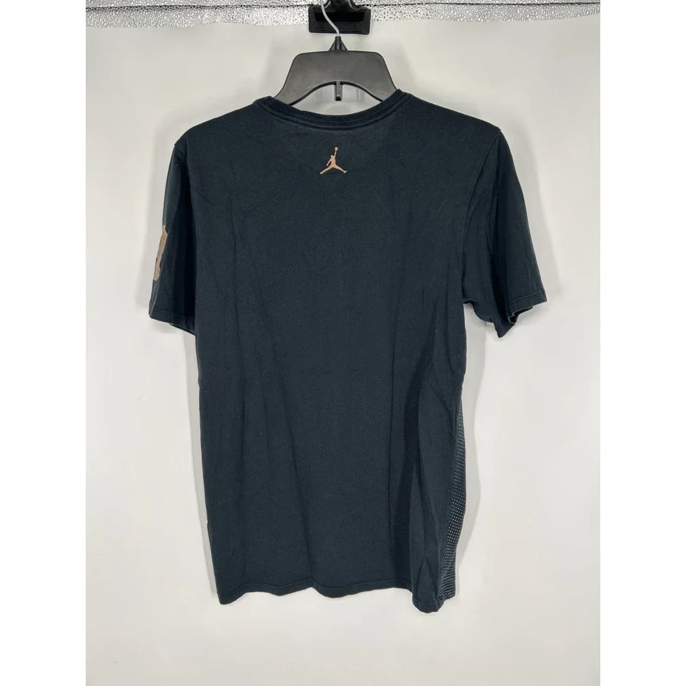 Jordan AJ Phantom Panther T Shirt Mens Small Black Dri Fit Short Sleeve Pullover